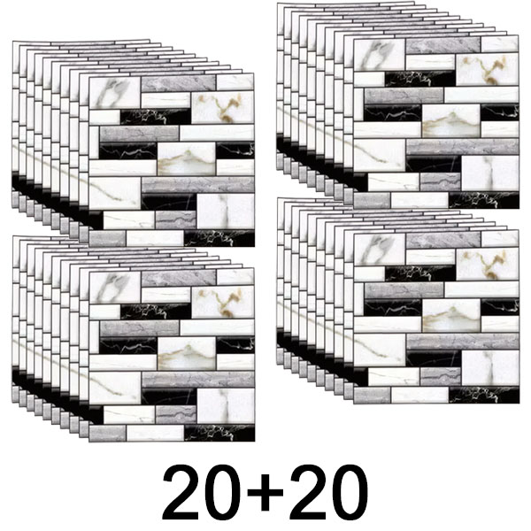 2x Mramorne samoljepljive tapete (20 kom/1,8 m2 površine) | MARBLEBLOCKS 10+10 GRATIS