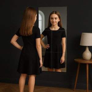 Samoljepljiva ogledala visoke kvalitete (4 kom, 30x30 cm) | MIRRAZE