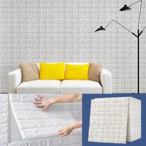 Samoljepljiva zidna tapeta sa 3D uzorkom (5 komada) | BRICKSBY