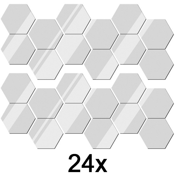 2x Zrcalne naljepnice za ogledalo (komplet od 12) | HEXAGEM