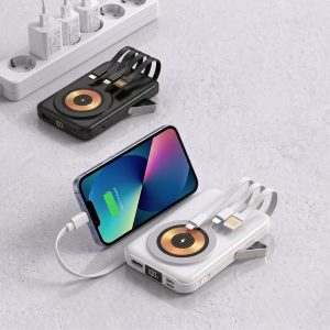 Magnetski bežični power bank - 10.000 mAh, 4 kabela, stalak | ULTICHARG